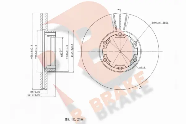 78RBD20013 R BRAKE Тормозной диск (фото 1)