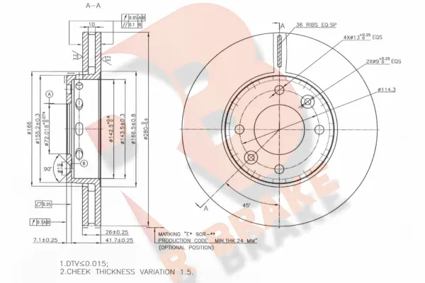 78RBD20021 R BRAKE Тормозной диск (фото 1)