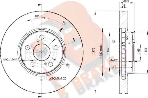 78RBD20600 R BRAKE Тормозной диск (фото 1)