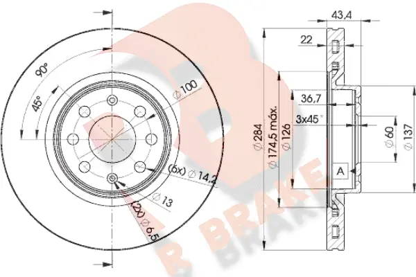 78RBD20922 R BRAKE Тормозной диск (фото 1)