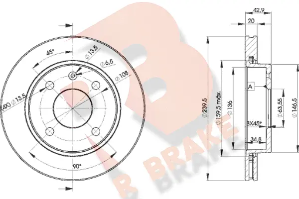 78RBD21064 R BRAKE Тормозной диск (фото 1)