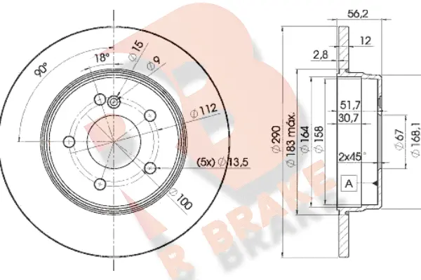 78RBD21213 R BRAKE Тормозной диск (фото 1)