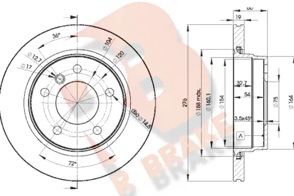 78RBD22315 R BRAKE Тормозной диск (фото 1)