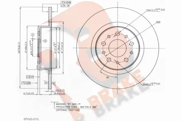 78RBD22702 R BRAKE Тормозной диск (фото 1)