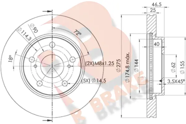 78RBD22881 R BRAKE Тормозной диск (фото 1)