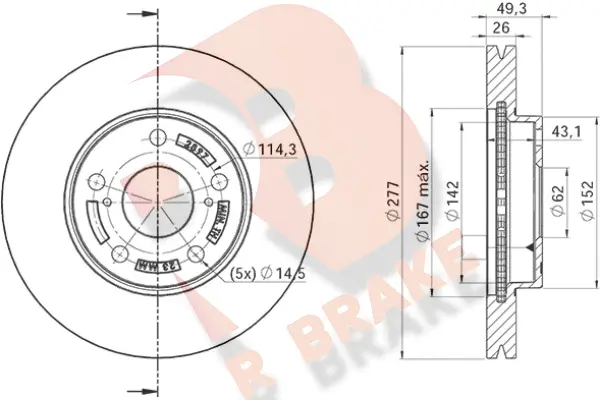 78RBD22897 R BRAKE Тормозной диск (фото 1)