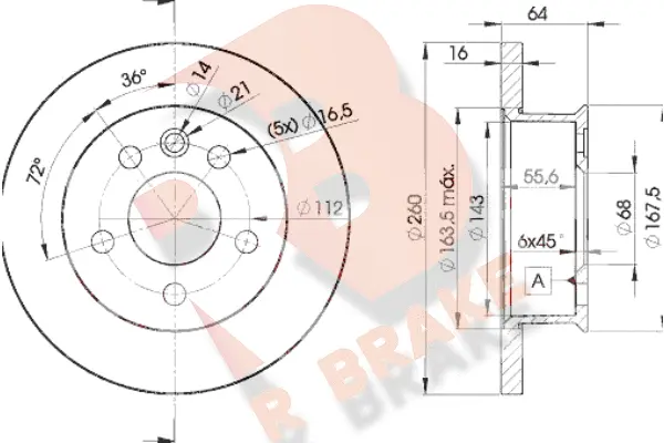 78RBD23013 R BRAKE Тормозной диск (фото 1)