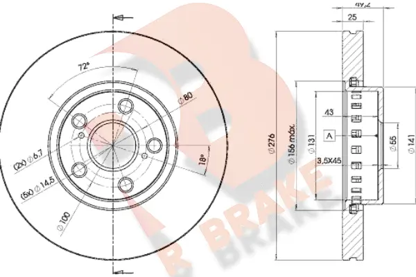 78RBD25060 R BRAKE Тормозной диск (фото 1)