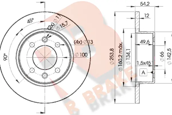 78RBD25166 R BRAKE Тормозной диск (фото 1)