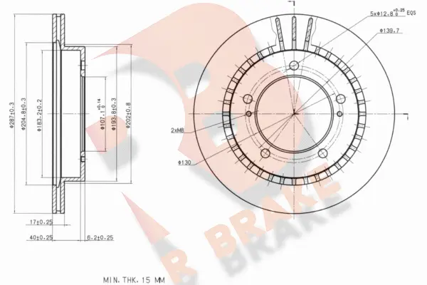 78RBD25600 R BRAKE Тормозной диск (фото 1)
