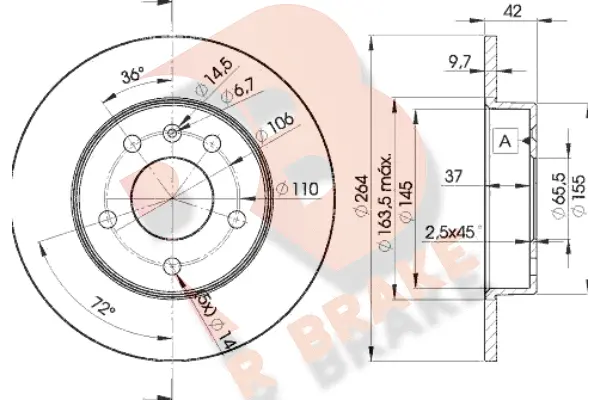 78RBD29110 R BRAKE Тормозной диск (фото 1)