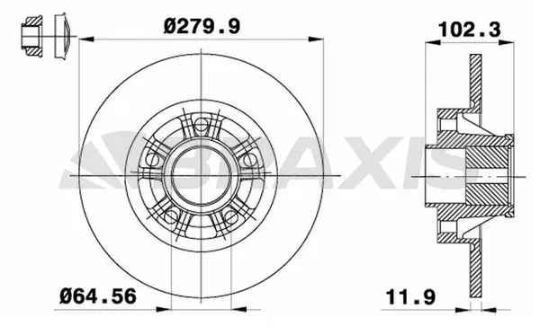 AD0107 BRAXIS Тормозной диск (фото 1)