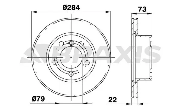 AD0251 BRAXIS Тормозной диск (фото 1)