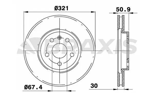 AD0320 BRAXIS Тормозной диск (фото 1)