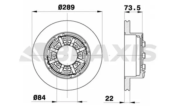 AD0408 BRAXIS Тормозной диск (фото 1)