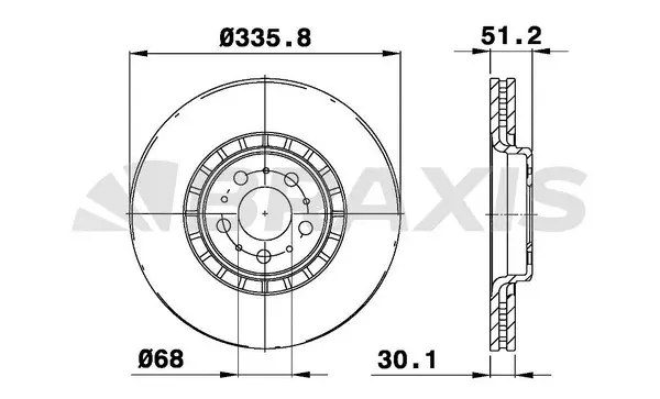 AD0972 BRAXIS Тормозной диск (фото 1)