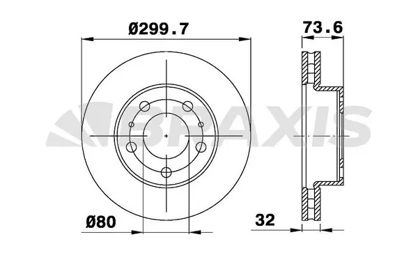 AD0985 BRAXIS Тормозной диск (фото 1)