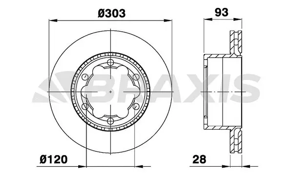 AD0987 BRAXIS Тормозной диск (фото 1)