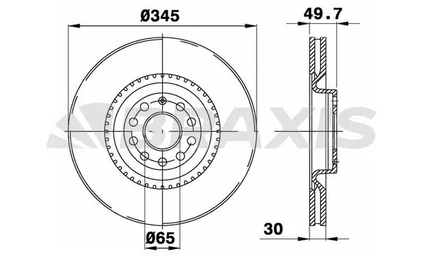 AD0989 BRAXIS Тормозной диск (фото 1)