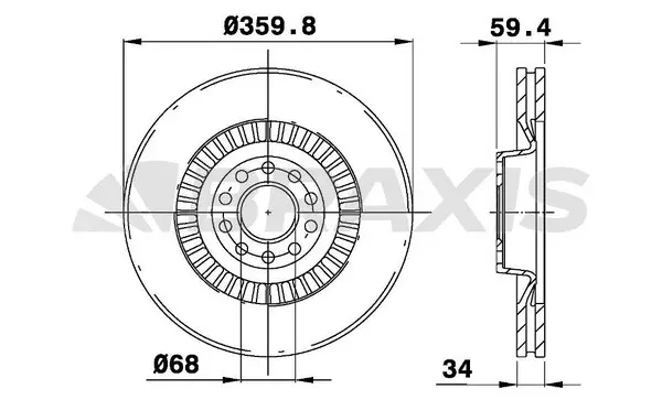 AD1022 BRAXIS Тормозной диск (фото 1)