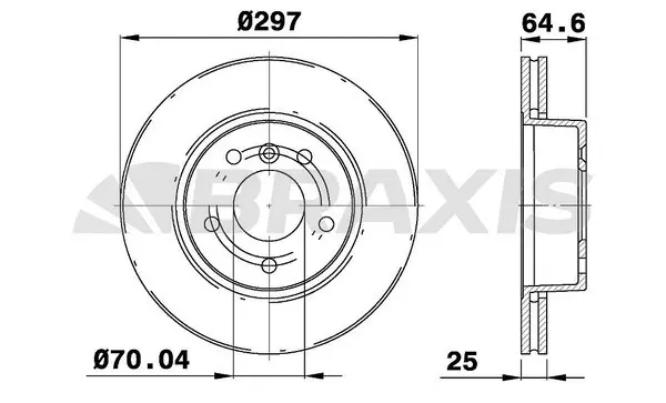 AD1026 BRAXIS Тормозной диск (фото 1)