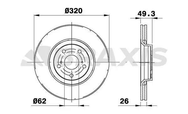 AD1030 BRAXIS Тормозной диск (фото 1)