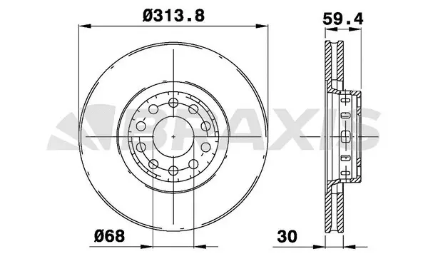 AD1051 BRAXIS Тормозной диск (фото 1)