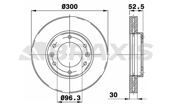 AD1065 BRAXIS Тормозной диск (фото 1)