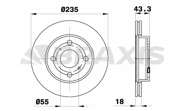 AE0101 BRAXIS Тормозной диск (фото 1)