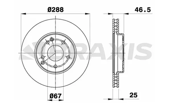 AE0105 BRAXIS Тормозной диск (фото 1)