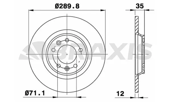 AE0115 BRAXIS Тормозной диск (фото 1)