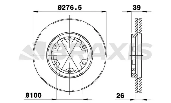 AE0130 BRAXIS Тормозной диск (фото 1)