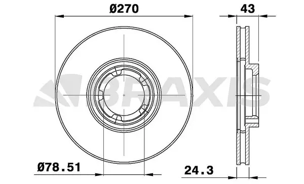 AE0157 BRAXIS Тормозной диск (фото 1)