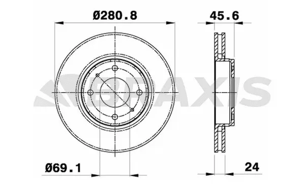 AE0180 BRAXIS Тормозной диск (фото 1)