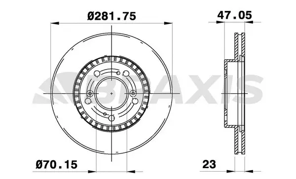 AE0193 BRAXIS Тормозной диск (фото 1)