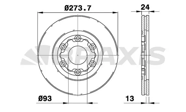 AE0489 BRAXIS Тормозной диск (фото 1)