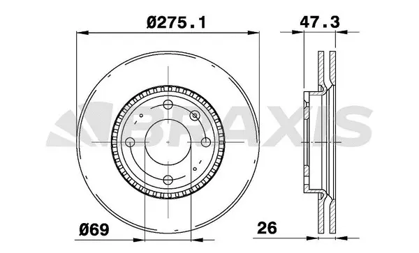 AE0510 BRAXIS Тормозной диск (фото 1)