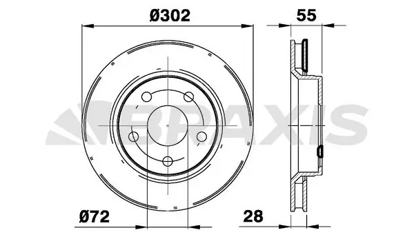 AE0527 BRAXIS Тормозной диск (фото 1)