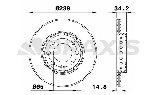 AE0573 BRAXIS Тормозной диск (фото 1)