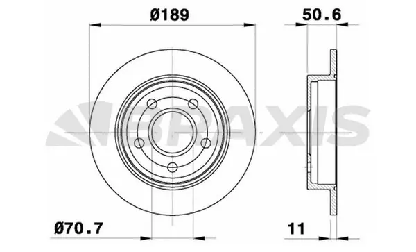 AE0671 BRAXIS Тормозной диск (фото 1)