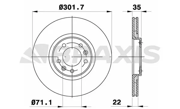 AE0680 BRAXIS Тормозной диск (фото 1)