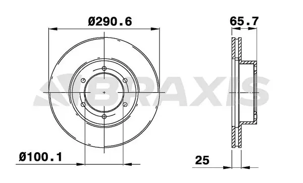 AE0683 BRAXIS Тормозной диск (фото 1)