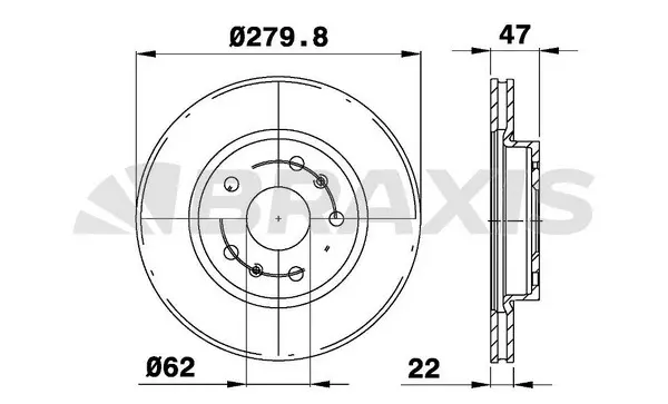 AE0726 BRAXIS Тормозной диск (фото 1)