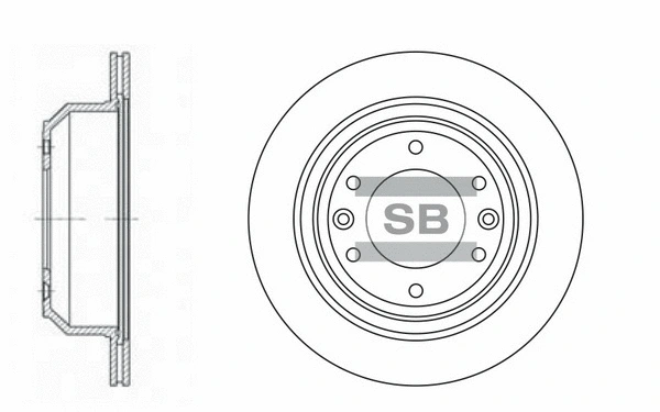 SD1032 HIQ Тормозной диск (фото 1)