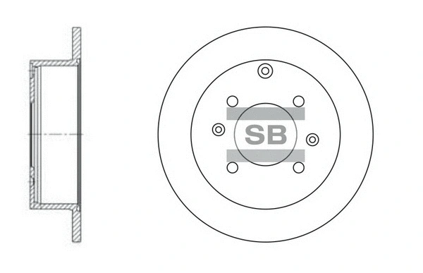 SD1047 HIQ Тормозной диск (фото 1)