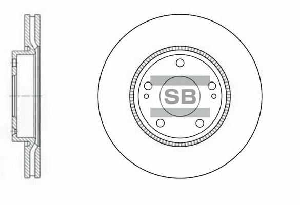 SD1048 HIQ Тормозной диск (фото 1)