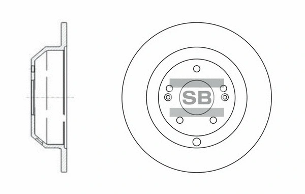 SD1072 HIQ Тормозной диск (фото 1)