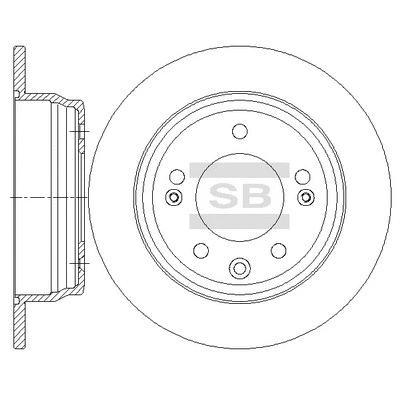 SD1081 HIQ Тормозной диск (фото 1)