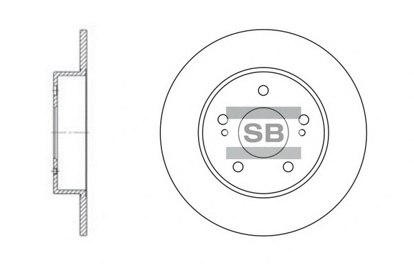 SD3028 HIQ Тормозной диск (фото 1)
