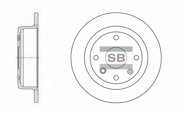 SD3033 HIQ Тормозной диск (фото 1)